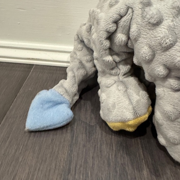 Go Dog Tough Plush Dinosaur Pet Dog Toy - Gray and Blue - Picture 2 of 5
